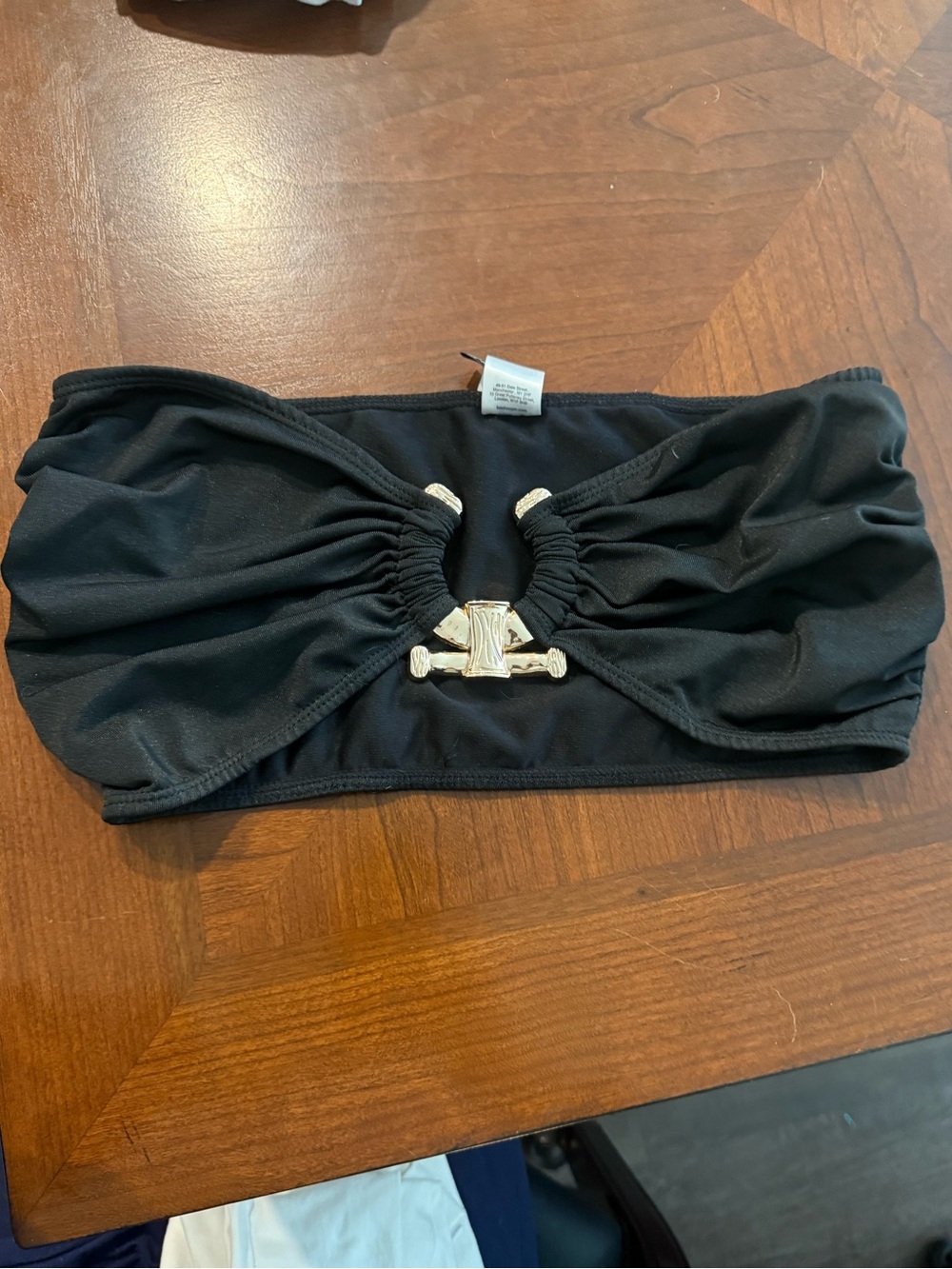 PrettyLittleThing Black Bandeau with Gold Hardware
